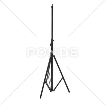 Studio flash stand over isolated white background Stock Photos