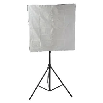 Studio flash on a stand over isolated white background Stock Photos