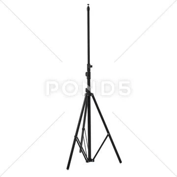 Studio flash stand over isolated white background Stock Photos