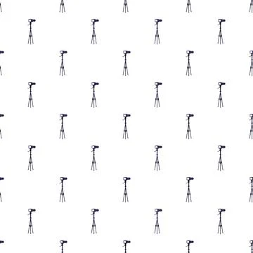 Studio flash unit on tripod repeating pattern Stock-Illustration