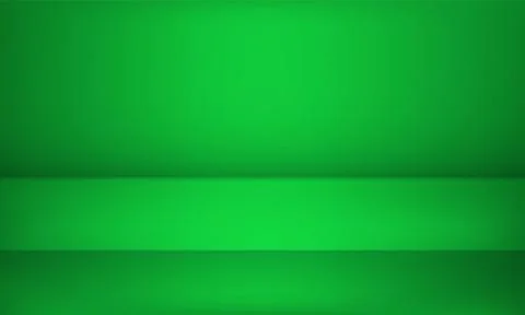 Studio green background or product table showroom Stock-Illustration