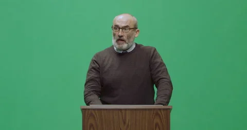 Studio, green screen, a mature public sp... | Stock Video | Pond5