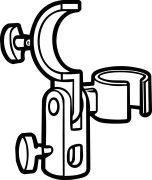 Studio grip head swivel clamp line art icon Stock Illustration