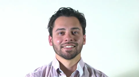 Studio head shot of male smiling Stock Footage 63567326
