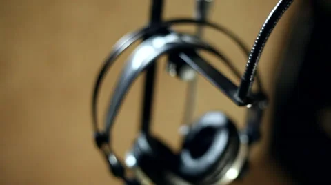 Studio headphones microphone Video stock 59873000
