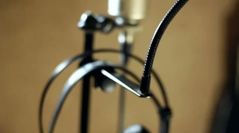 Studio headphones microphone Video stock 59873135