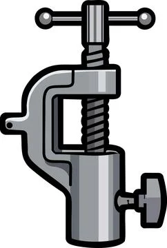 Studio heavy duty C-clamp mount holder Stock Illustration