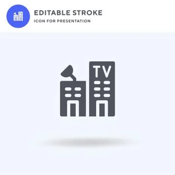 Studio icon vector, filled flat sign, solid pictogram isolated on white, logo Ilustración de archivo