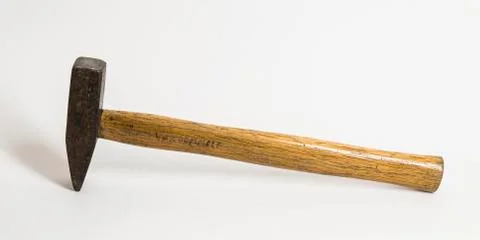 Studio image of a old used hammer Stock Photos