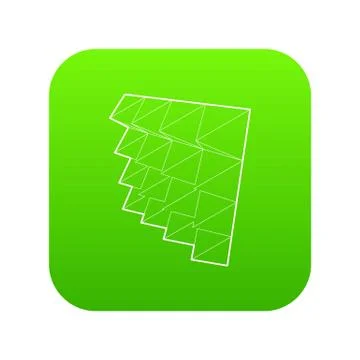 Studio insulation icon green vector Illustration
