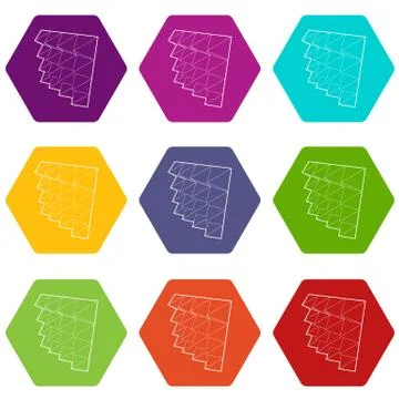 Studio insulation icons set 9 vector Illustration