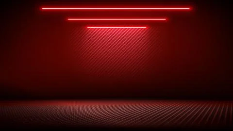 Studio interior with carbon fiber texture. Modern carbon fiber textured red Stock Illustration