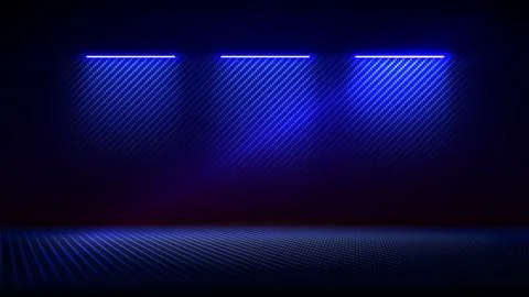 Studio interior with carbon fiber texture. Vector mockup, background, template Stock Illustration