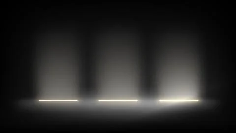 Studio interior, stage neon, led lighting. Dark background, backdrop product Stock Illustration