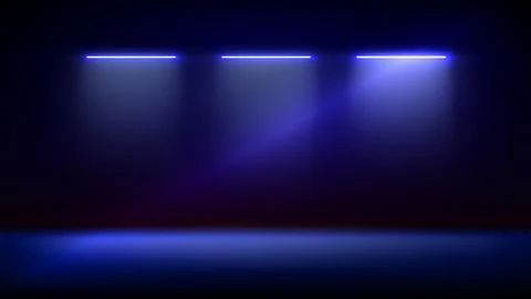 Studio interior, stage with neon, led lighting. Background. Modern backdrop 스톡 일러스트
