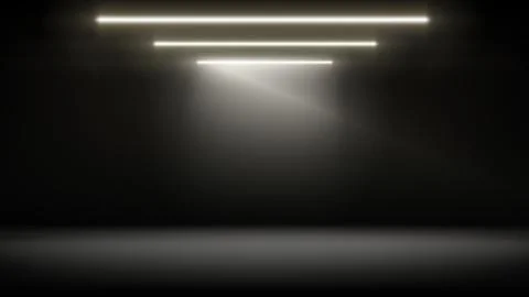 Studio interior, stage with neon, led lighting. Dark background, backdrop Stock Illustration