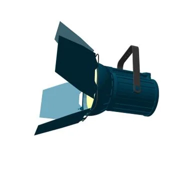 Studio lamp. 3d Vector illustration. Stock Illustration