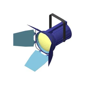 Studio lamp. 3d Vector illustration.3d isometric style. 스톡 일러스트