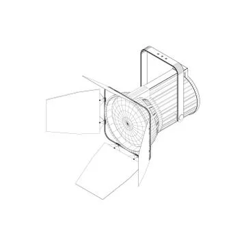 Studio lamp. Vector outline illustration.3d isometric style. Иллюстрация
