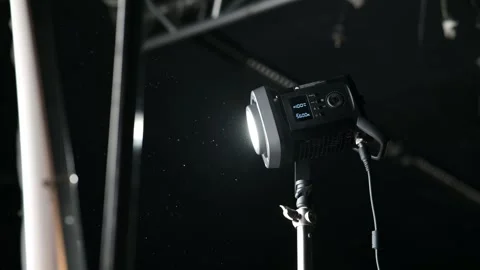 Studio LED Light with Dust Particles Stock Footage 314834776