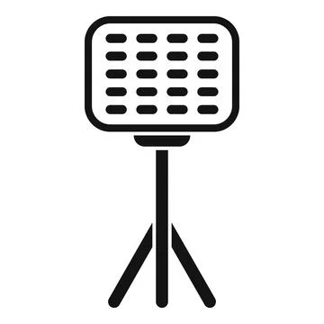 Studio led lighting equipment icon Stock Illustration