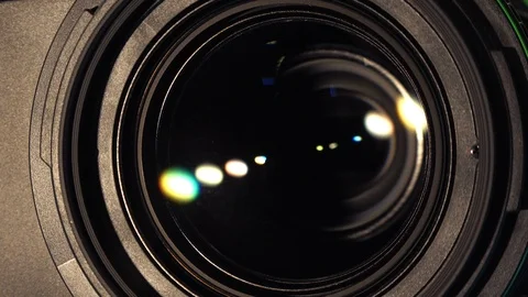 Studio light and camera lens close up Stock-Footage 100220244
