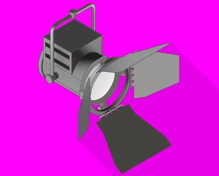 Studio light isometric flat vector Studio light isometric flat vector 3d i... Stock Photos