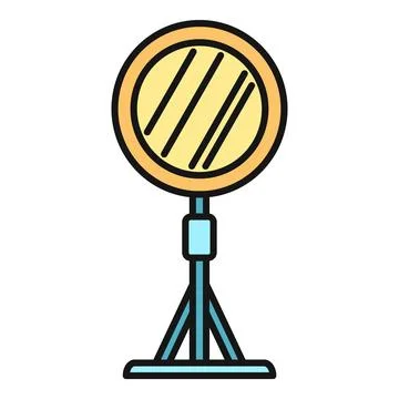 Studio light reflector on a stand, creating a highlight Stock Illustration