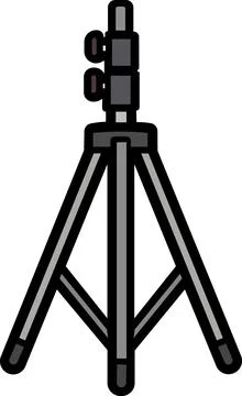 Studio light stand tripod photography equipment icon Иллюстрация