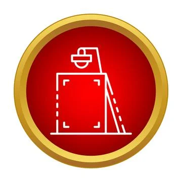 Studio lighting and backdrop production set icon Stock Illustration