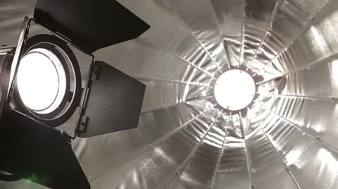 Studio lighting equipment. Flash and umbrella. 3d Stock Footage 40451835