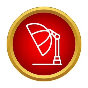 Studio lighting equipment icon with reflector on stand Stock Illustration