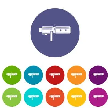 Studio lighting equipment icon, simple style Stock Illustration