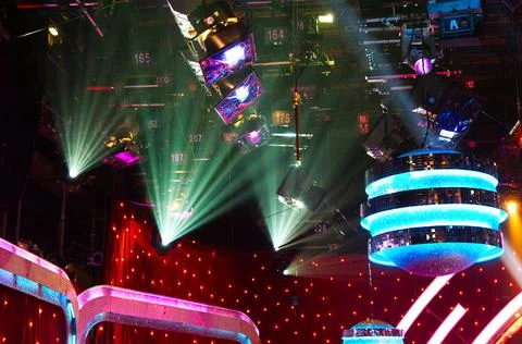 Studio Lighting Grid, Strictly Come Dancing Television Show, BBC TV Stock Photos