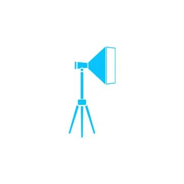 Studio lighting icon flat Stock Illustration
