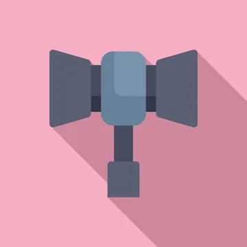 Studio lighting icon on pink background 库存插图