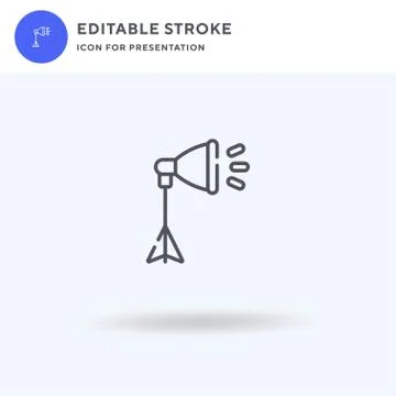 Studio Lighting icon vector, filled flat sign, solid pictogram isolated on white Stockillustratie