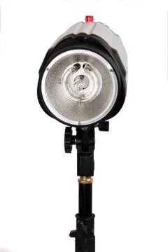 Studio lighting isolated on the white background Stock Photos