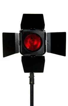 Studio lighting isolated on the white background Stock Photos
