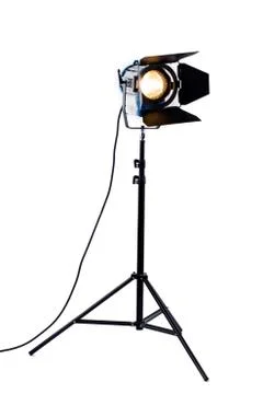 Studio lighting isolated on white background. Stock Photos