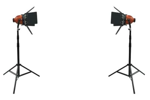 Studio lighting isolated on white Stock Photos
