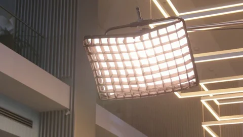 Studio Lighting Soft Box Stock Footage 128378623