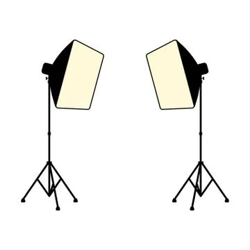 Studio Lighting Softbox Vector Stock Illustration