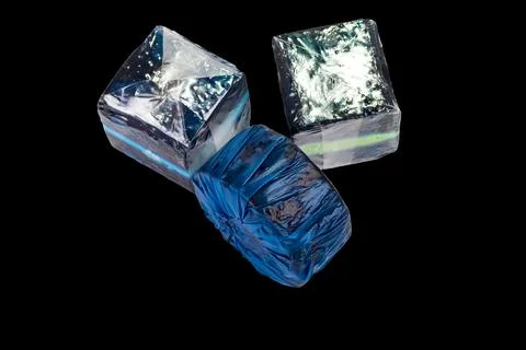 Studio lighting. tablet for adding to drain barrels for flavoring and Stock Photos