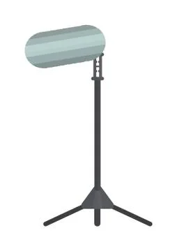 Studio lighting vector flat equipment isolated on white background Stock Illustration