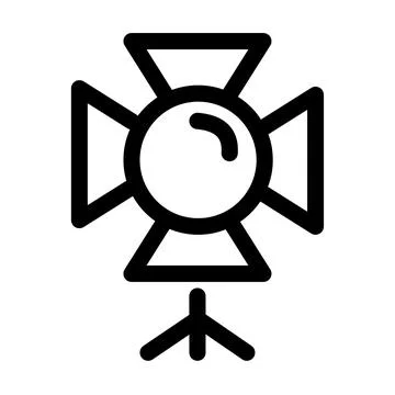 Studio lights - clean and modern Photography and videography icon 스톡 일러스트