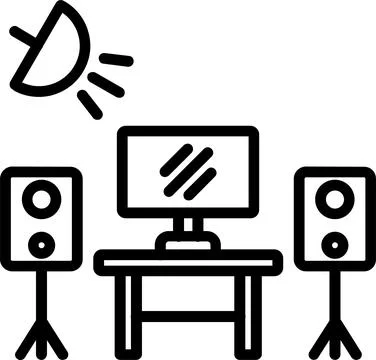 Studio Line Icon Design Stock-Illustration