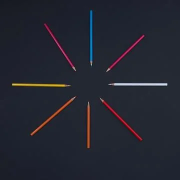 Studio-Lit Line of Perfection. Flat lay composition. Foto stock