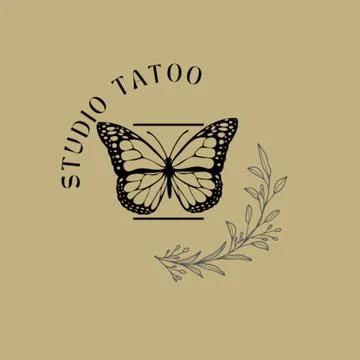 Studio logo in brown color. 스톡 일러스트