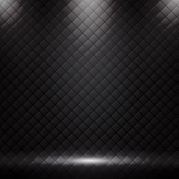 Studio luxury sofa background and texture with spotlight. Black square patter Stock Illustration